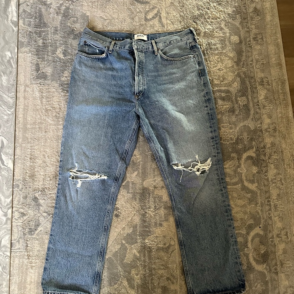 Agolde Riley Distressed Ankle Jeans - Picture 7 of 7